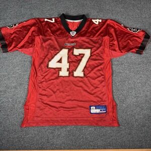 John Lynch Tampa Bay Buccaneers Jersey Men Large Red Vintage NFL Nylon Reebok